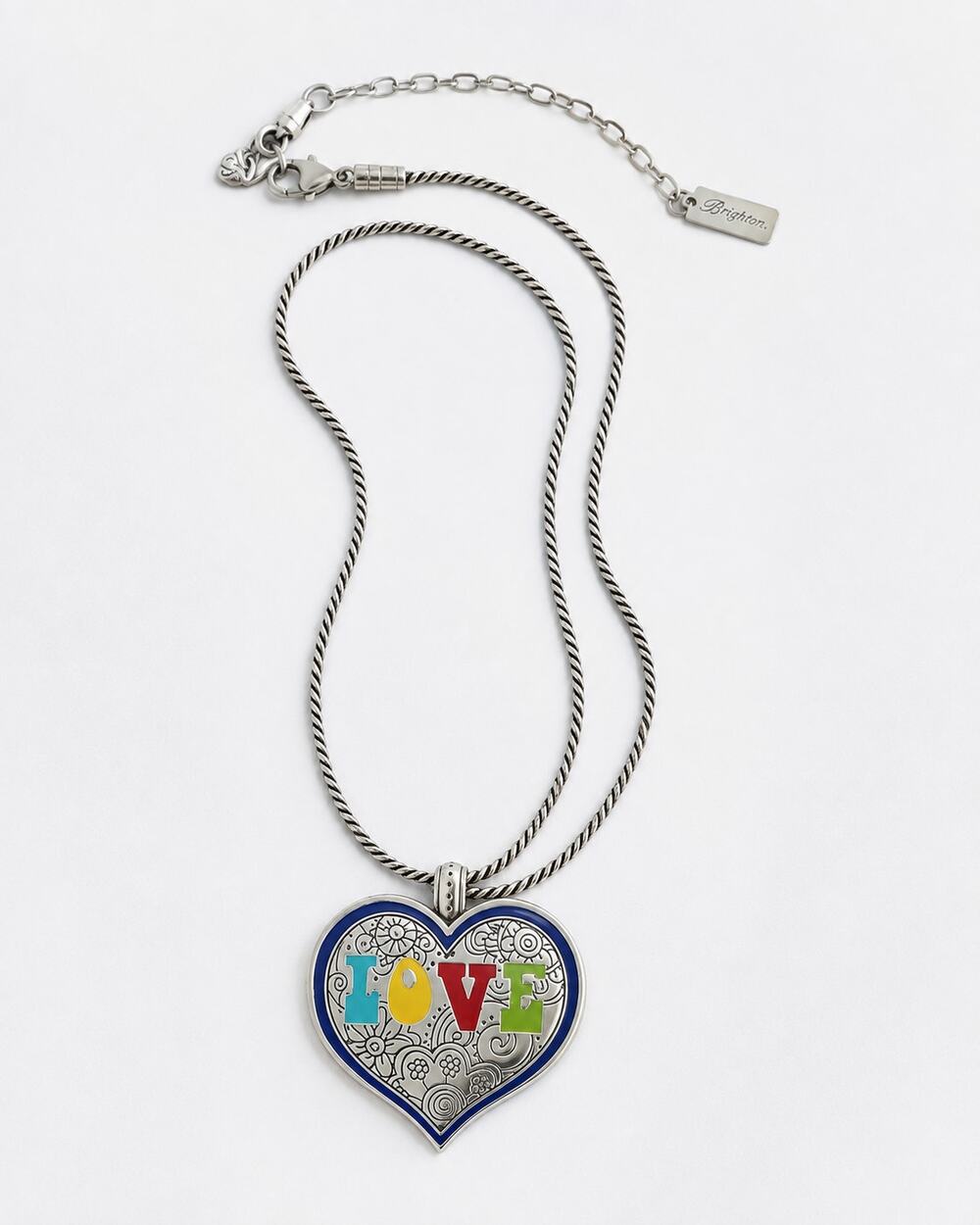 Brighton Summer Love Reversible Heart Necklace Enamel LOVE D30157 Adjustable